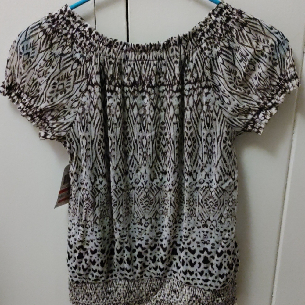 Women's INC Short Sleeve Blouse, Size X-Small